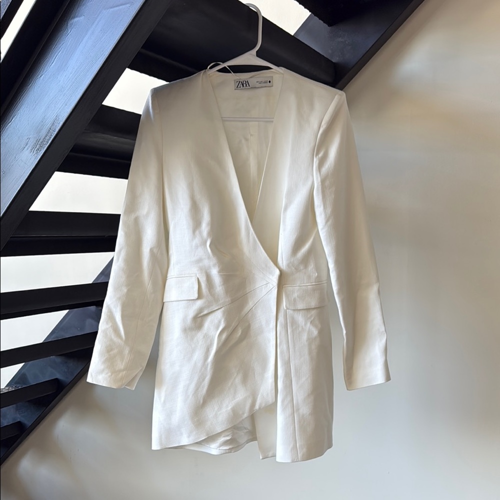 Zara Women's White Blazer Jacket